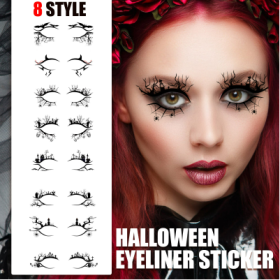 Halloween Eyeliner Patch, Scary Fashion Party Makeup Kit Bat Spider Decorative Eyeliner Eyeshadow Patch (Option: 1PCS)