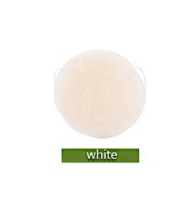 Konjac Sponge For Washing Face Round Konjac Konnyaku Sponge Facial Cleansing Exfoliator Bathing Puff Face Wash Puff (Option: White)