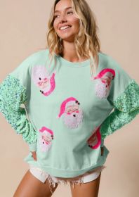 European And American Women's Clothing Christmas Long-sleeved Sweater (Option: Emerald-XL)